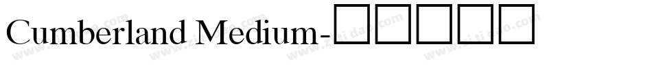 Cumberland Medium字体转换